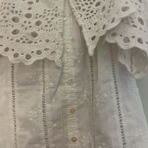 Justice Girls off the shoulder white lace top